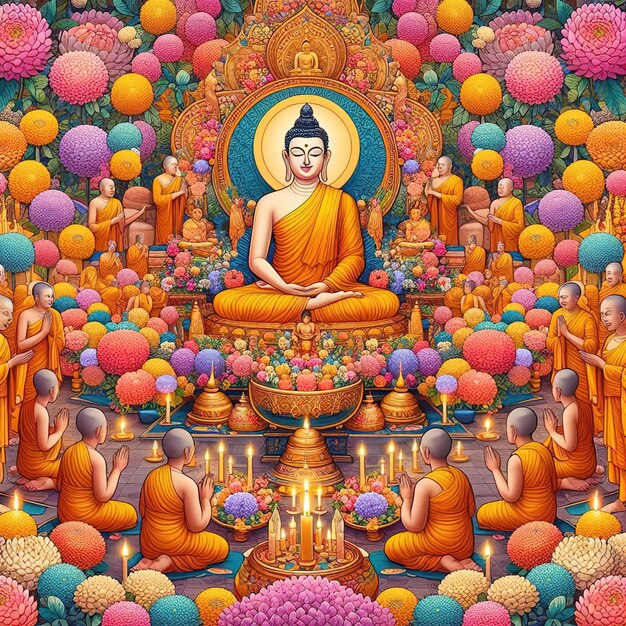 Lord buddha happy vesak daybuddha purinma