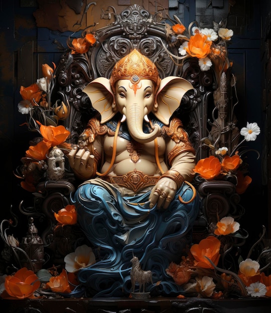 Lord Ganesh Ganesh Puja Ganesh Chaturthi Het wordt gebruikt voor postkaarten