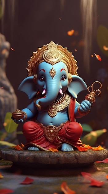 Premium AI Image | Lord ganesha hindu god