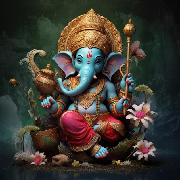 Premium AI Image | Lord Ganesha Hindu god