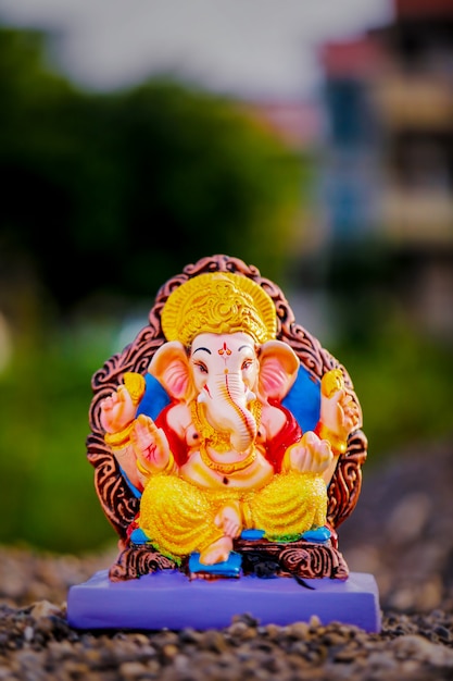 Lord ganesha, festival indiano di ganesh