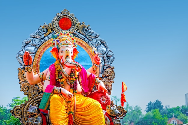 Lord ganesha, festival indiano di ganesh