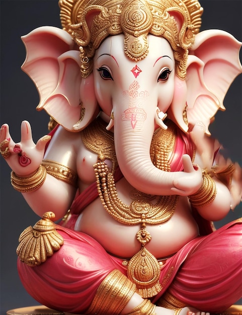 lord ganesha statue image for festival wallpaper and greetings religion and cultural concept