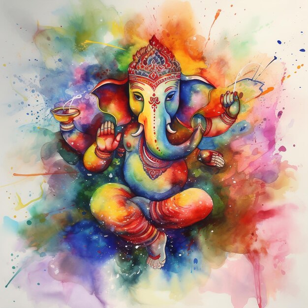 Lord Ganpati-achtergrond voor Ganesh Chaturthi-festival van Indiaillustration