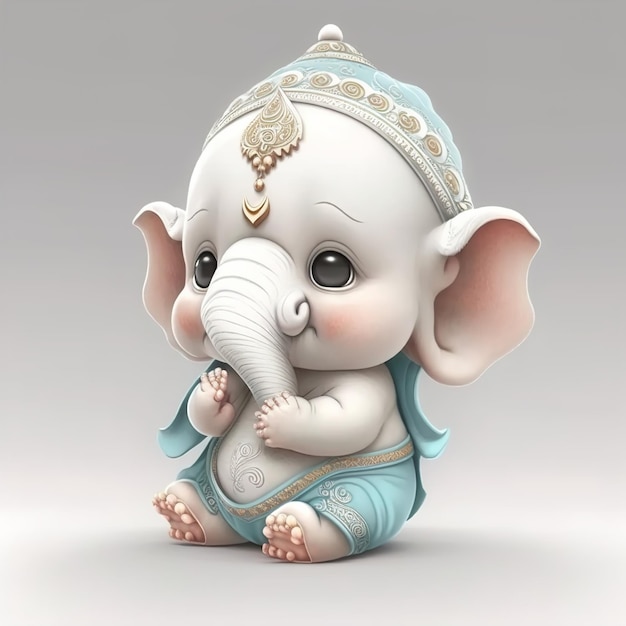 Lord Ganpati background for Ganesh Chaturthi festival of Indiaillustration