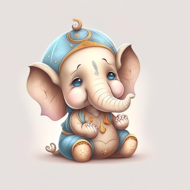 Lord Ganpati background for Ganesh Chaturthi festival of Indiaillustration