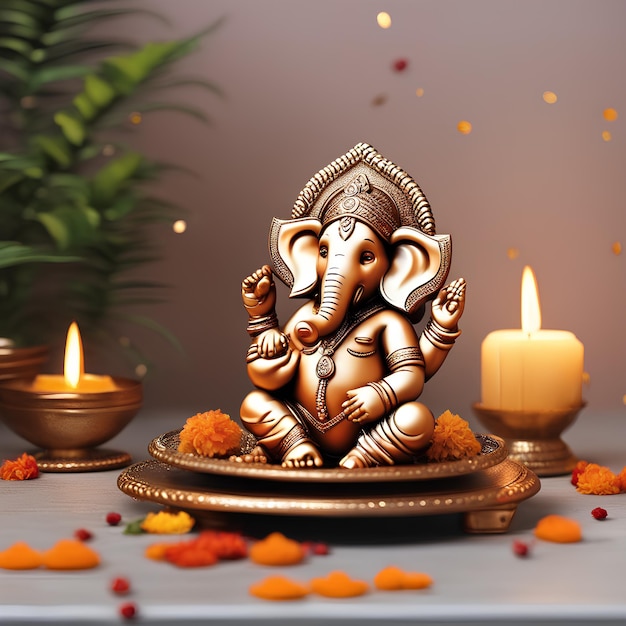 Photo lord ganpati statue for ganesh chaturthi festival of india