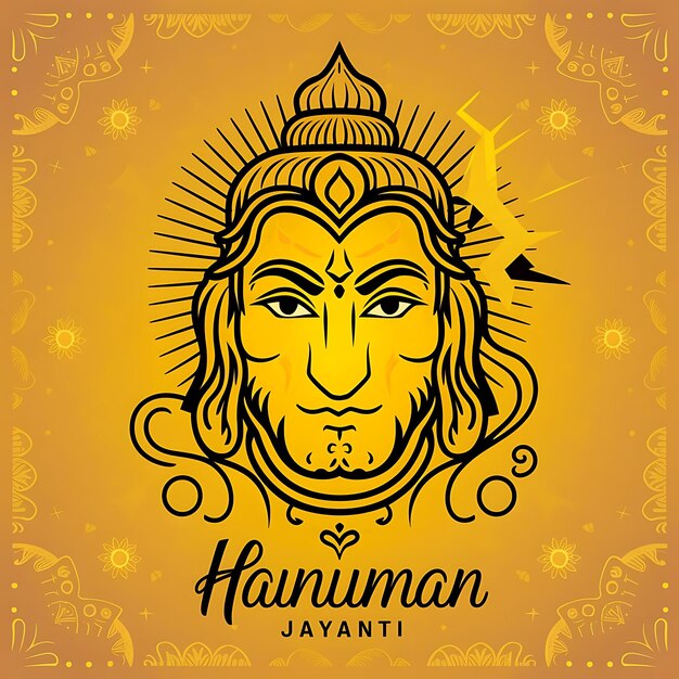 Photo lord hanuman for hanuman jayanti illustration design