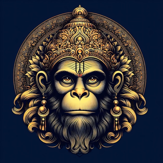 Lord Hanuman for hanuman Jayanti illustration design