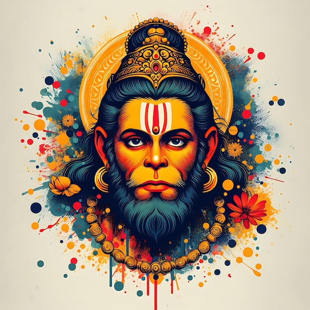 Lord Hanuman for hanuman Jayanti illustration design