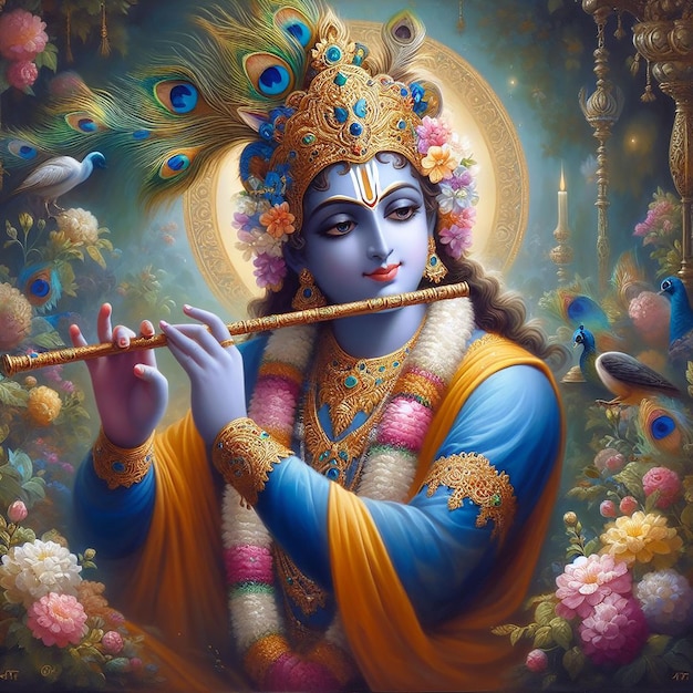 Lord Krishna beeld achtergrond