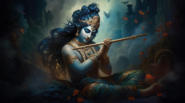 Photo lord krishna image aigenerated