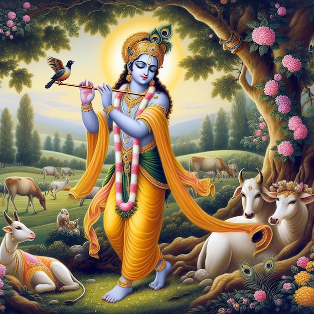 Lord Krishna image background