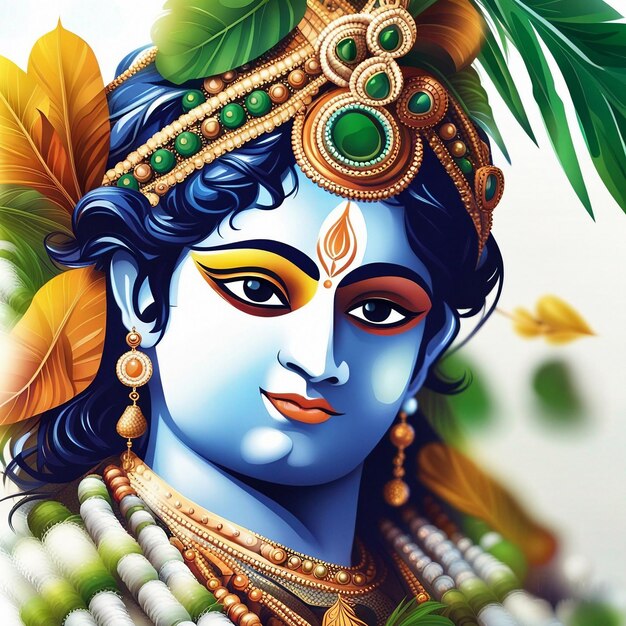 Lord Krishna Janmashtami Images Krishna with flute in hand Playing Krishna with AIGenerated Image