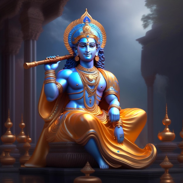 Lord Krishna Sitting