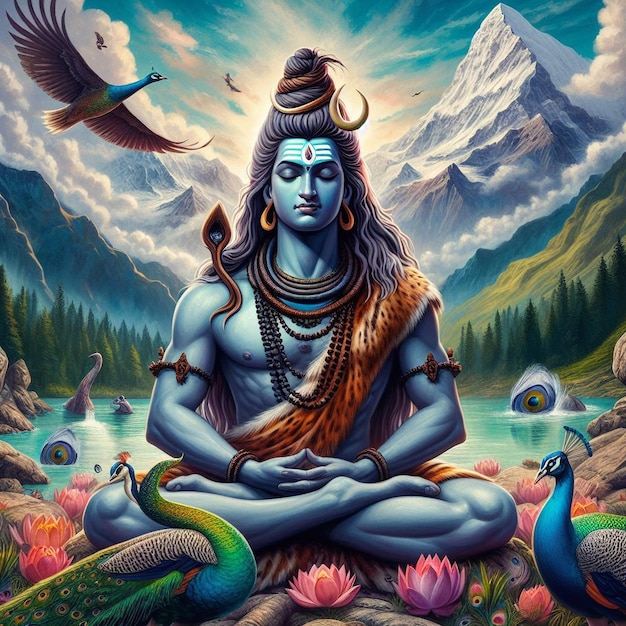 Lord Mahadev blue eye festival image