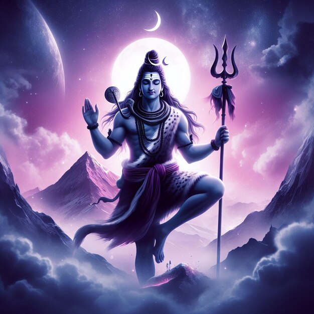 Foto immagine della festa dell'occhio blu di lord mahadev