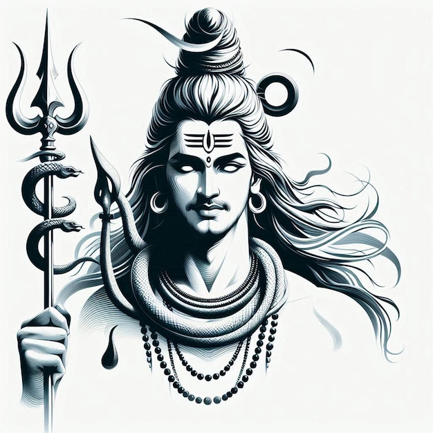 Foto lord mahadev vector kunstbeeld