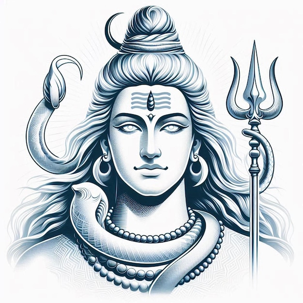 Foto lord mahadev vector kunstbeeld