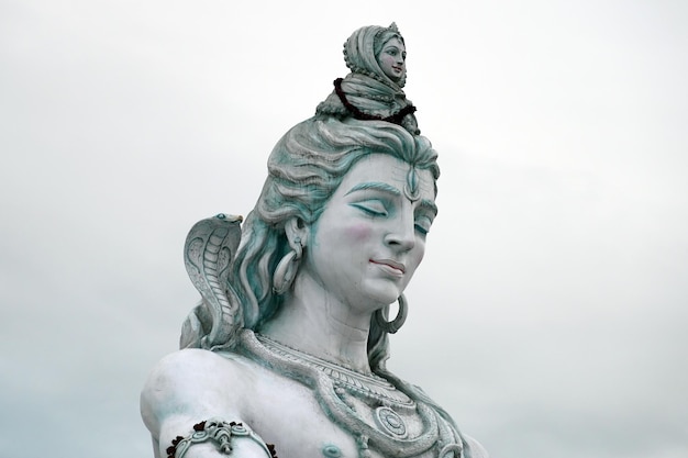 Lord Shiva Hindu God white statue