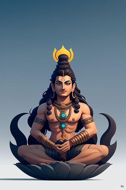 シヴァ神のアイコン Maha Shivaratri 2024 画像