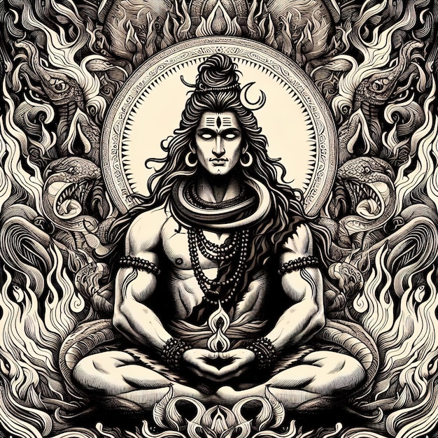 Foto ritratto di lord shiva