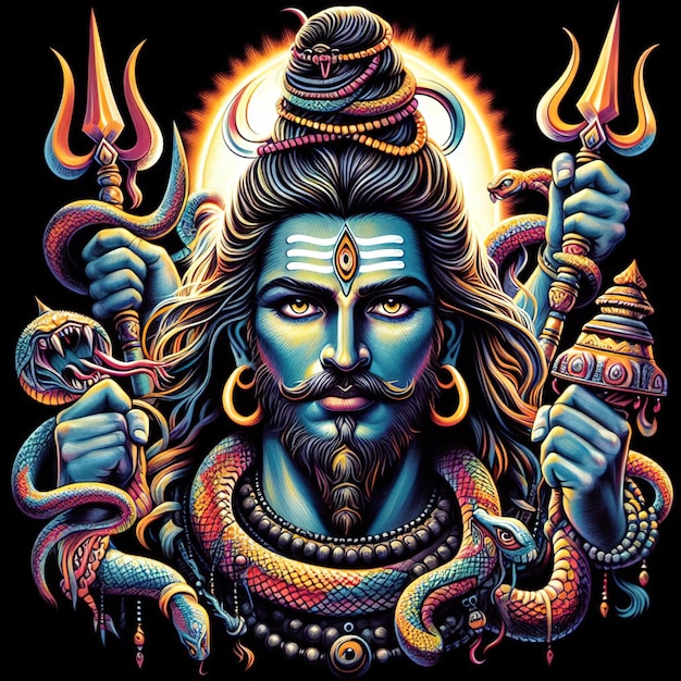 Foto ritratto di lord shiva