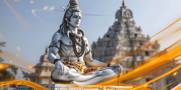 Photo lord shiva a revered deity in hinduism worshiped by various sects concept hinduism deity lord shiva worship sects