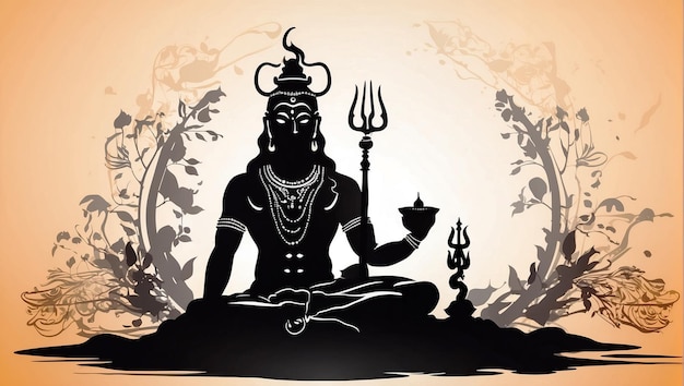 Lord_Shiva_Silhouette with yoga