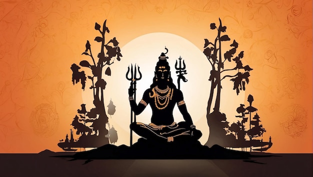 Lord_Shiva_Silhouette with yoga