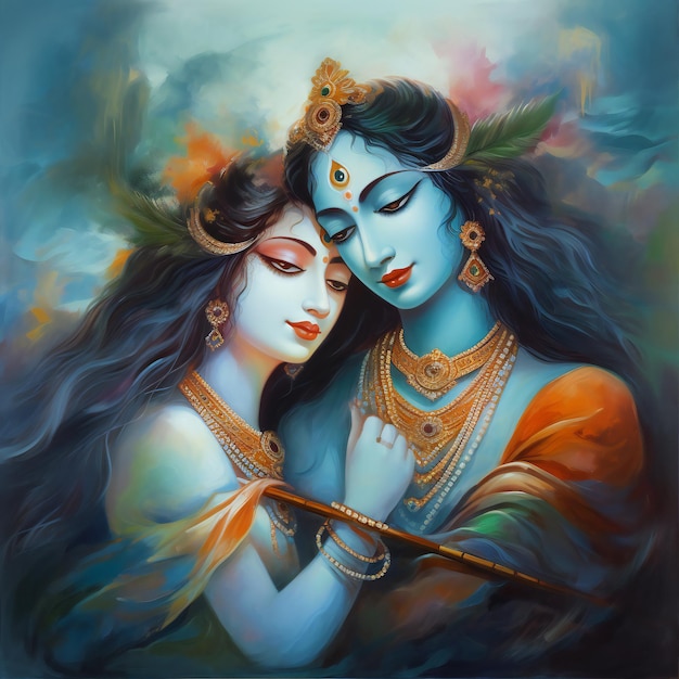 Lord Shree Krishna and Shree Radhaji's Eternal Embrace