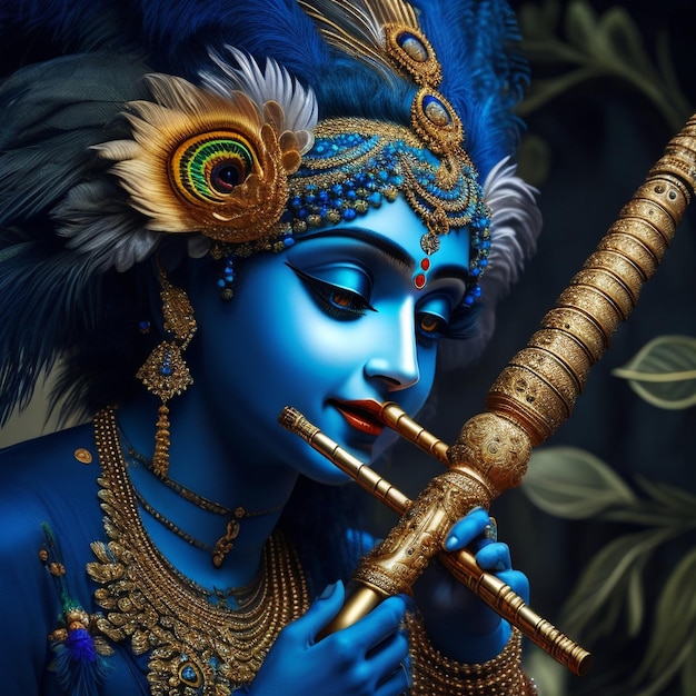 lord Sri Krishna with flute