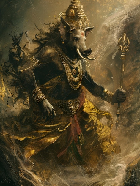 Photo lord varaha vishnu avtar portrait