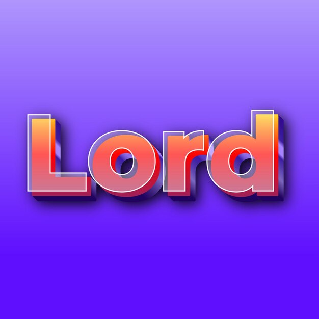 Lordtext effect jpg gradient purple background card photo