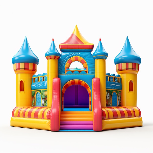 Lorful en Cheerfu Bouncy Castle PNG