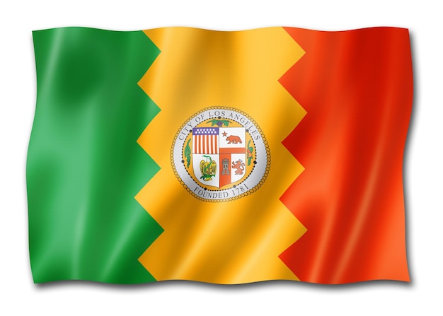 Los Angeles city flag California USA