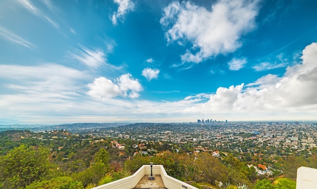 Photo los angeles cityscape seen from griffith observatory california