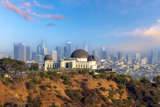 Los Angeles downtown skyline stadsbeeld in CA USA