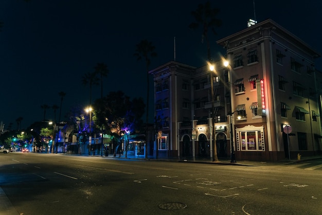 LOS ANGELES usa dec 2th 2022 Tourists flock to nightlife businesses on Hollywood Boulevard