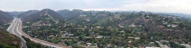 ゲッティセンターから見たロサンゼルスの眺め