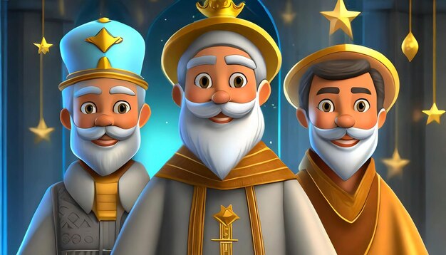 Photo los reyes magos epiphany cartoon