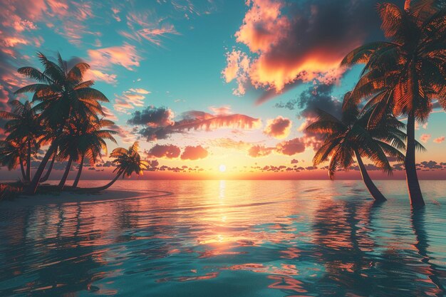 Lose yourself in the beauty of a tropical paradise generative ai