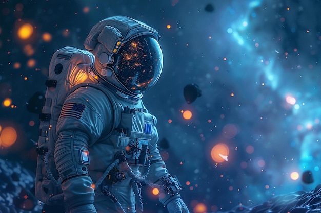 Lose yourself in the cosmic wonder as astronauts b generative ai