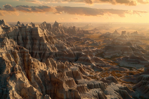 Lose yourself in the timeless beauty of Badlands N generative ai