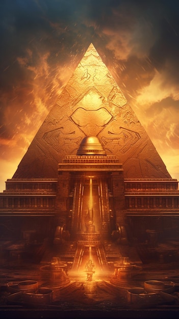 Lost ancient super advanced civilization building Giza pyramids with super advanced technology