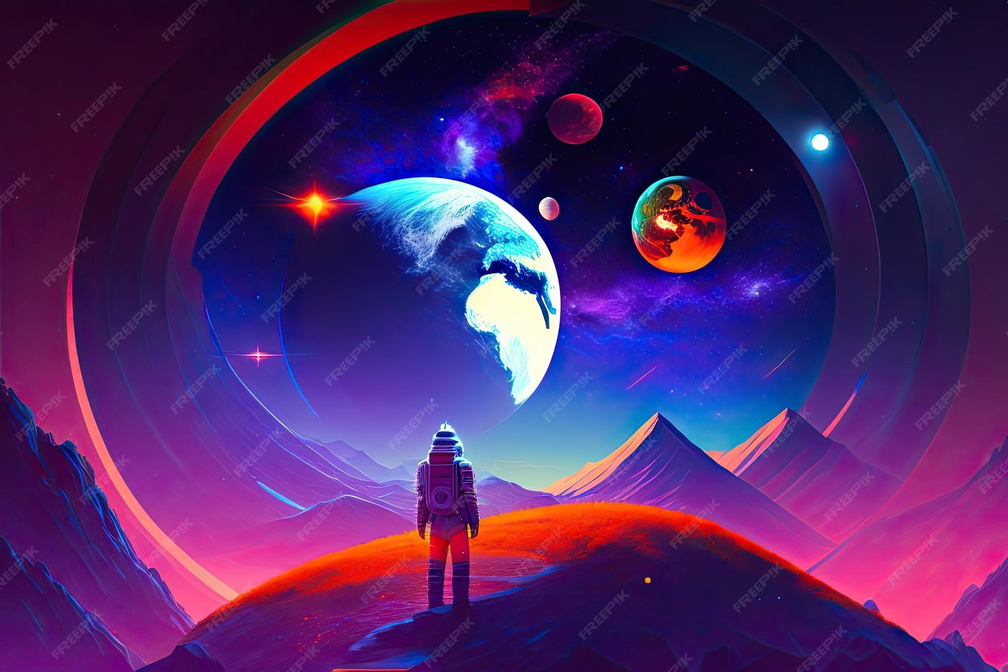 Premium Photo Lost Astronaut in Space Generative AI