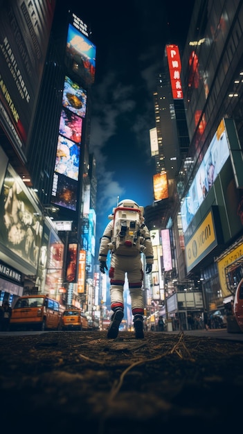 Lost Among the Neon Stars An Astronaut's Midnight Journey in Tokyo