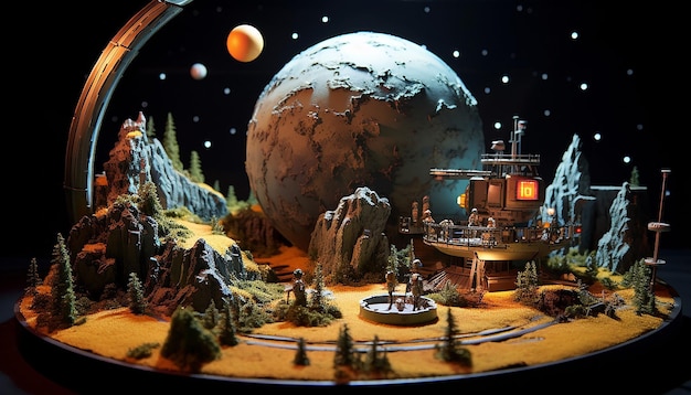 A lost in space diorama