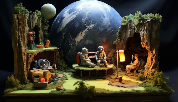 A lost in space diorama