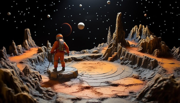 Photo a lost in space diorama